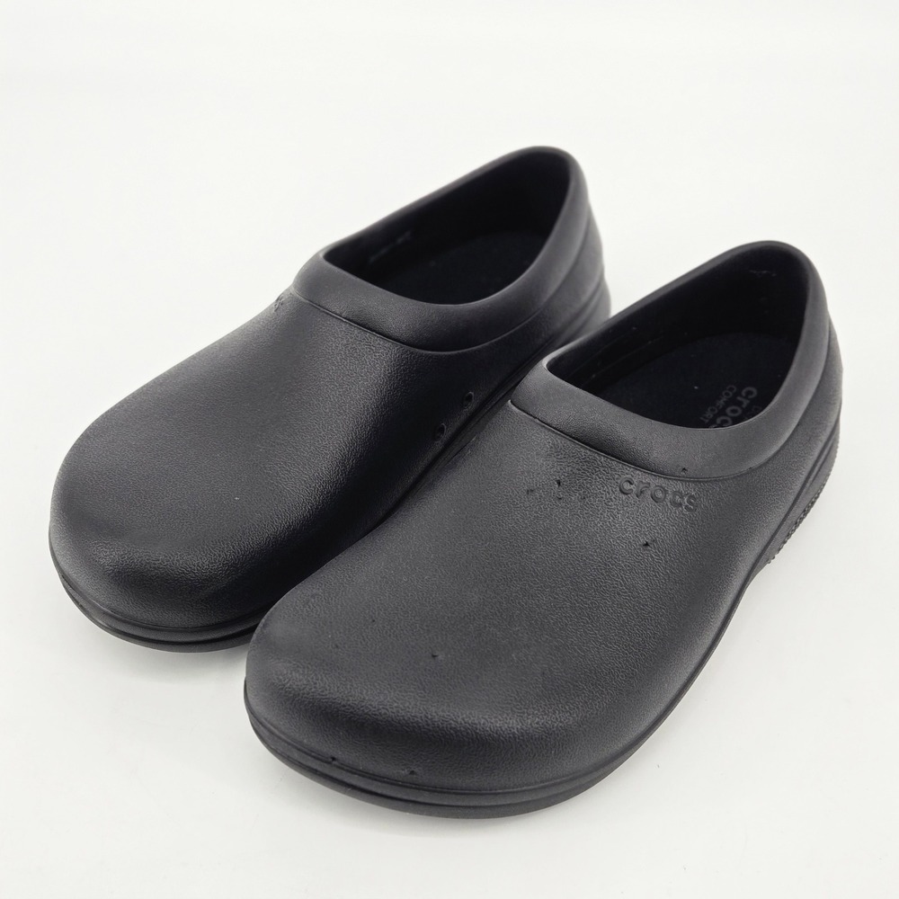 Crocs On The Clock Slip Resistant Work Clog Slip On Professional Men 11 Black
